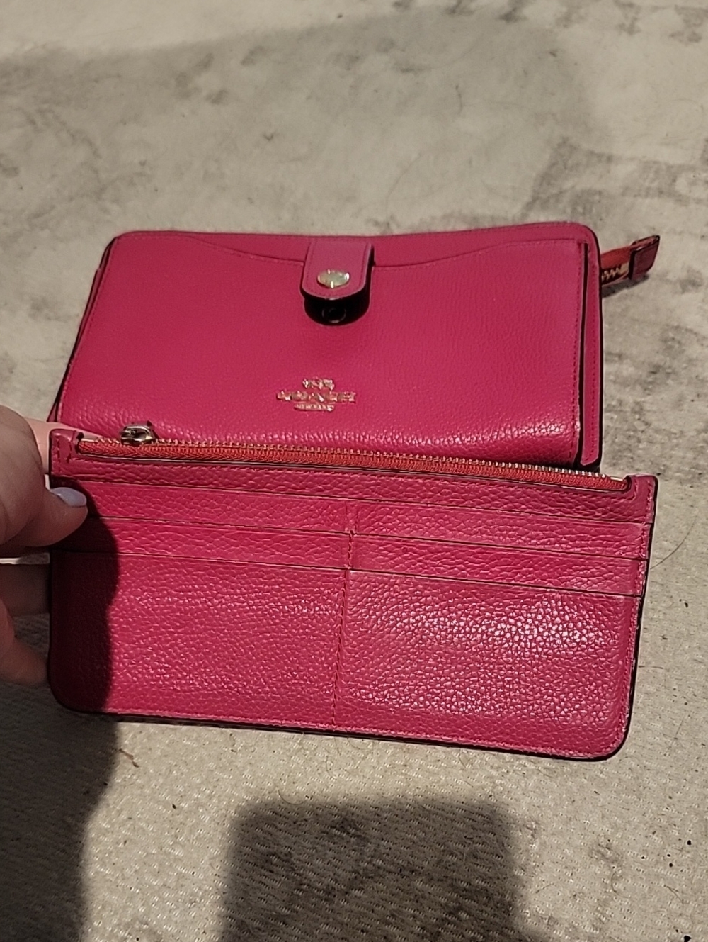 Coach Noa Pop-Up Messenger Leather Bag In Berry - Picture 10 of 17